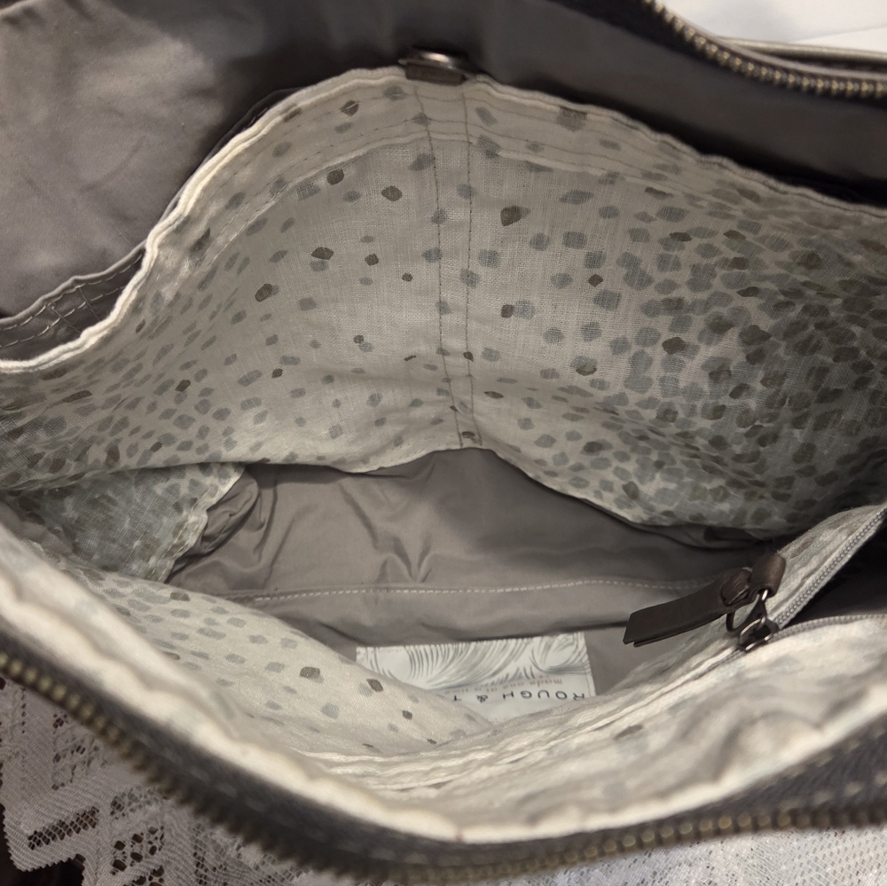 Rough & Tumble Gray Leather Shoulder Bag - Picture 5 of 5